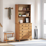 Hutch ASKIM Honey Wax 91 x 40 x 200.5 cm Solid Pine Wood 3334640