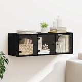 Wall Cabinet Black Oak 102 x 37 x 35 cm Engineered Wood 882921