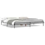 ZNTS Bed Frame Grey Sonoma 180x200 cm Super King Engineered Wood and Metal 845004