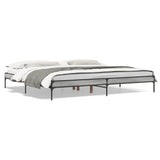 Bed Frame without Mattress Grey Sonoma 200x200 cm 844999