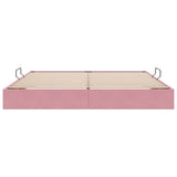 Storage Bed with Mattress with Storage Pink 200 x 200 cm Velvet 3370123