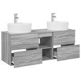 Bathroom Cabinet Set 3 pcs Grey Sonoma 49.5 x 44.5 x 65 cm 3405880