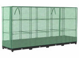 Raised Bed with Greenhouse Cover Rattan Look 160x40x123 cm 4015812