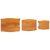 Nesting Side Tables 3 pcs Natural Solid Mahogany Wood 42009927