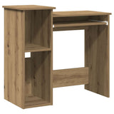 Desk with Shelves Artisan Oak 84x40x78 cm Engineered Wood 860453