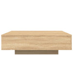 ZNTS Coffee Table with LED Lights Sonoma Oak 100x100x31 cm 836604