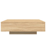 ZNTS Coffee Table with LED Lights Sonoma Oak 100x100x31 cm 836604