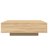 Coffee Table with LED Lights Sonoma Oak 100x100x31 cm 836604