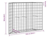 Trapezium Gabion Raised Bed Galvanised Steel 100x20x100 cm 145653