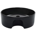 Wash Basin with Overflow 36x13 cm Ceramic Black 143912