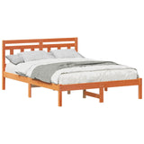 Bed Frame Brown 120 x 200 cm Solid Pine Wood 872376