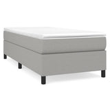 Box Spring Bed Frame Light Grey Single Fabric 3121196