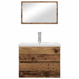 Bathroom Furniture Set 3 pcs Old Wood Engineered Wood 3393504
