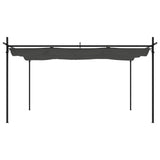 Pergola with Retractable Roof Anthracite 395x292x230 cm 360119