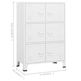 Storage Chest White Metal Medium Storage Chest Rectangular 339629