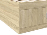 Daybed Sonoma Oak Engineered Wood Single Daybed Rectangular 3280253