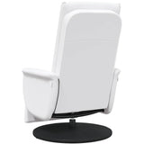 Massage Recliner Chair with Footrest White Faux Leather 356518