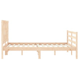Bed Frame without Mattress Double Solid Wood 3194286