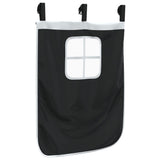 Curtains for Loft Bed with Tower White and Black Polyester 835922