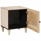Bedside Cabinet Beige 40 x 33 x 46 cm Solid Acacia wood 4018112