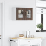 Wall Glass Cabinet LUCCA Brown Oak 60 x 31 x 40 cm 884979