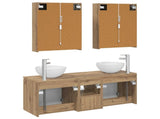 Bathroom Cabinet Set 5 pcs Artisan Oak Engineered Wood 3406374