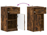 Bathroom Storage Cainet UTRECHT Smoked Oak 30 x 31 x 77 cm 897710