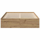 Bed Frame without Mattress Artisan Oak 140x200cm Engineered Wood 3328844