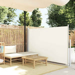 Patio Retractable Side Awning 140x500 cm Cream 48395