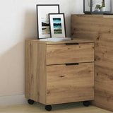 Mobile File Cabinet with Wheels Artisan Oak 45x38x54 cm Engineered Wood 856950