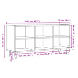 TV Cabinet Concrete Grey 103.5x30x50 cm Engineered Wood 826992