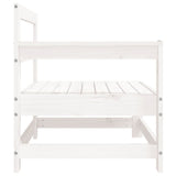 Garden Corner Sofa White Solid Wood Pine 825500