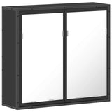 Bathroom Mirror Cabinet Black 65x20x60 cm Engineered Wood 849254