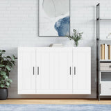 Wall Mounted Cabinets 2 pcs White Engineered Wood 3198041