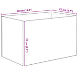 Aquarium with Storage Transparent 40 x 25 x 25 cm Glass 42020381