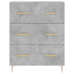 Highboard Concrete Grey 69.5x34x180 cm Engineered Wood 3195839
