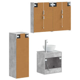 Bathroom Furniture Set 4 pcs Concrete Grey 3407426