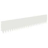 Lawn Edging 30 pcs 103 x 20 cm Steel White 8008474