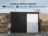 6 x 4ft Metal Garden Storage Shed, Outdoor Tool Storage Shed with Lockable Door and Gloves for T3398P328513