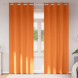 Blackout Curtains with Rings 2 pcs Bright Orange 260 x 140 cm 4107402
