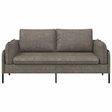 2-Seater Sofa Grey 188 x 81 x 89 cm Faux Leather 42048627
