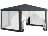 4M Hexagon Gazebo, Netting Party Tent, Patio Canopy Outdoor Event Shelter for Activities, Shade T3398P328502