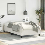 Bed Frame without Mattress White 100x190 cm Twin Faux Leather 347276