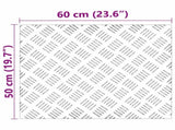 Stair Tread Rectangular 4 pcs Silver 60 x 50 cm Aluminium 4104348