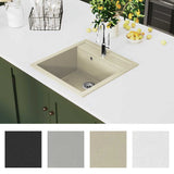 Granite Kitchen Sink Single Basin Beige 144856