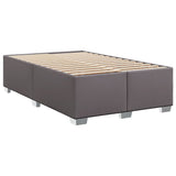 Box Spring Bed with Mattress Grey 120x200 cm Faux Leather 3286118