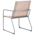 4 Piece Garden Lounge Set Fabric & Steel Cream 44353