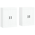 Wall Mounted Cabinets 2 pcs White Engineered Wood 3198017