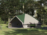 Teepee Tent 10-Person Green and White 567 x 470 x 242 cm 42004065