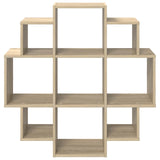 Wall Shelf Sonoma Oak 90 x 25 x 90 cm Engineered Wood 8012174